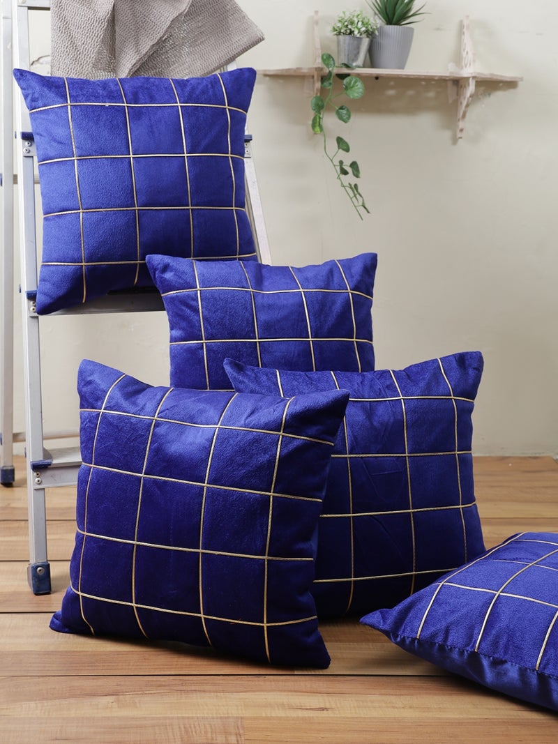 Royal Blue Cushion Cover Set of 5 for Home Decor